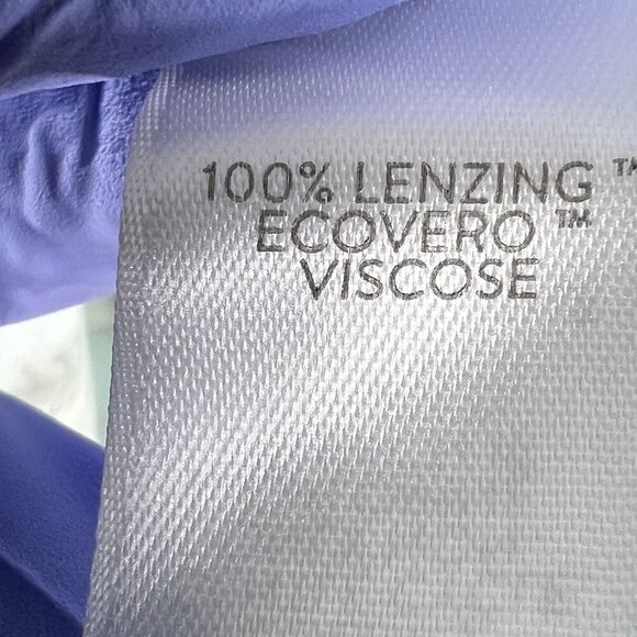 J Jill Womens L Seafoam Botanical Bird Floral Print Top 3/4 Sleeve Blouse Silky - Picture 14 of 16